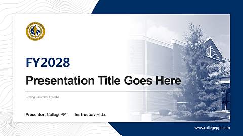 Herzing University-Kenosha Academic Presentation/Research Findings Report PPT Template