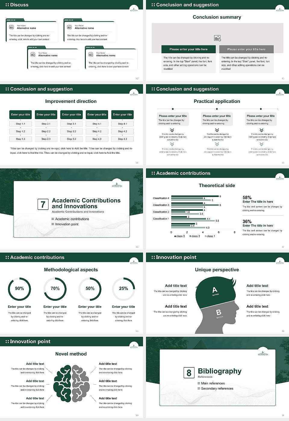 Huntington University Graduation Thesis Defense PPT Template16:9 ratio PPT effect preview image6