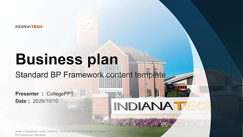 Indiana Institute of Technology-College of Professional Studies Competition/Entrepreneurship Contest PPT Template