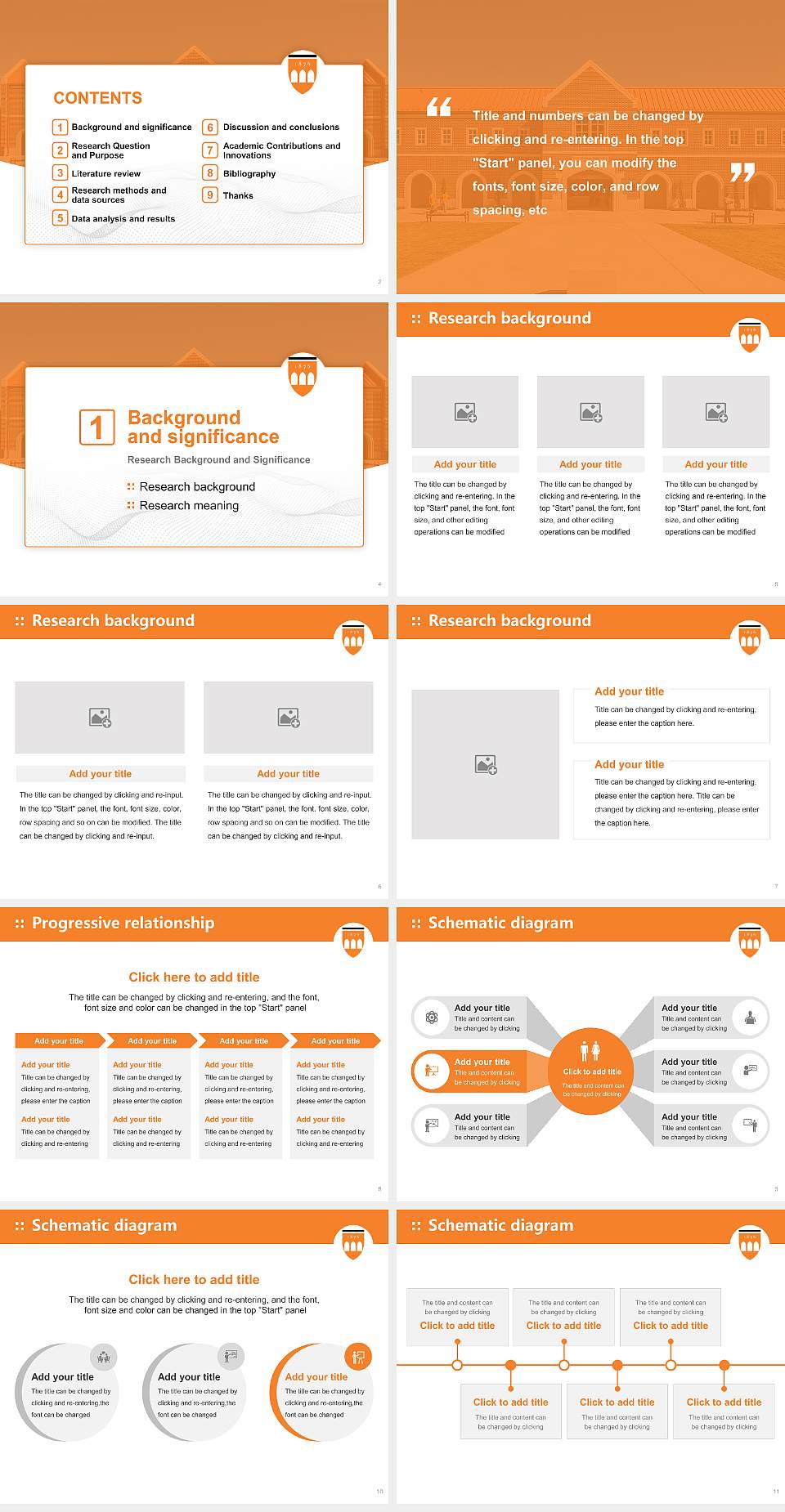 Hendrix College Graduation Thesis Defense PPT Template4:3 ratio PPT effect preview image2