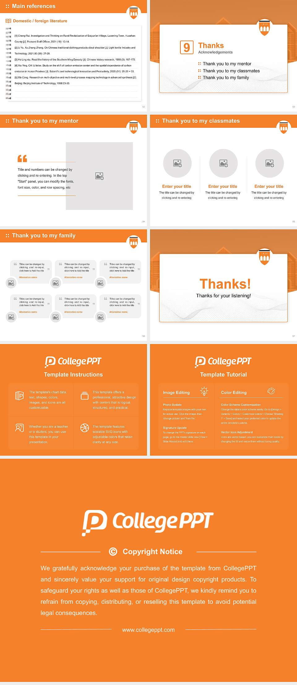 Hendrix College Graduation Thesis Defense PPT Template4:3 ratio PPT effect preview image7