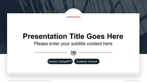 Indiana Institute of Technology-College of Professional Studies National Scholarship Defense PPT Template
