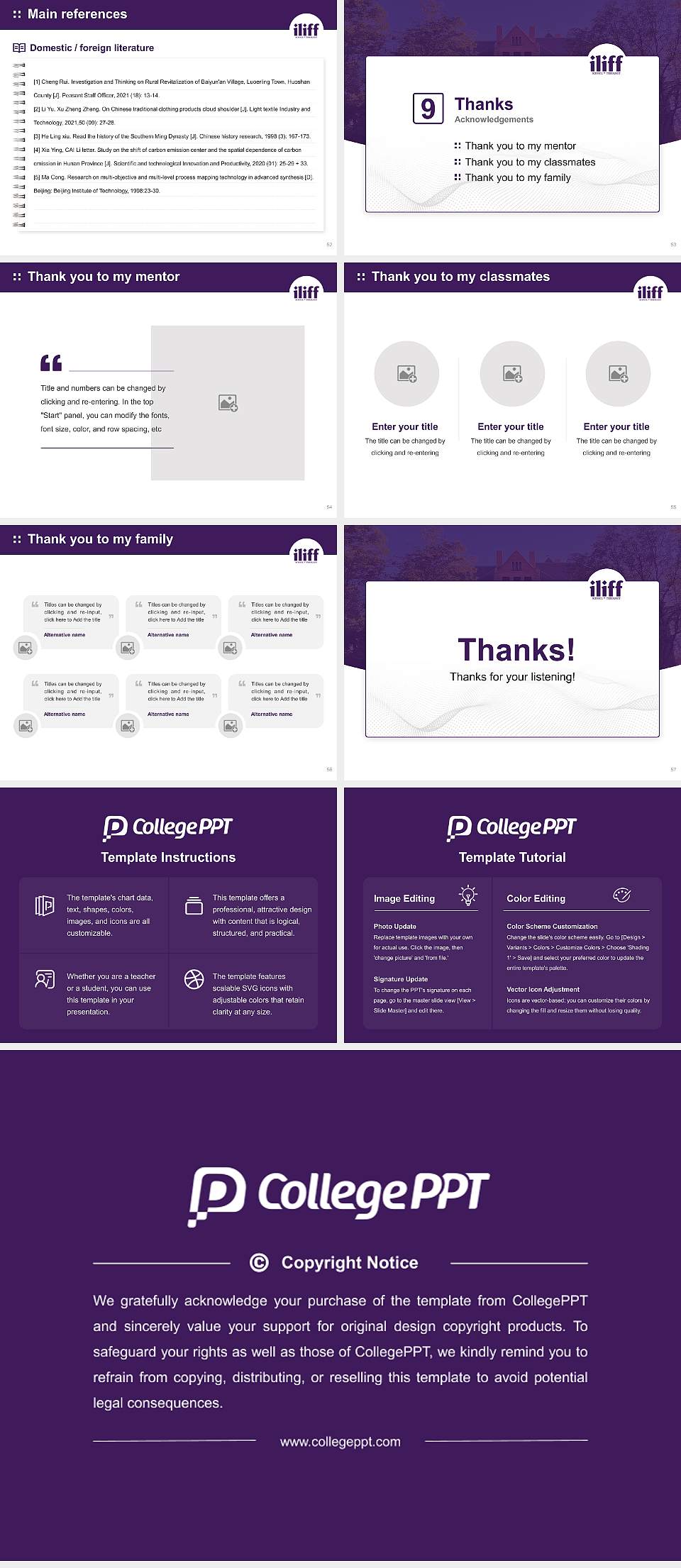 Iliff School of Theology Graduation Thesis Defense PPT Template4:3 ratio PPT effect preview image7