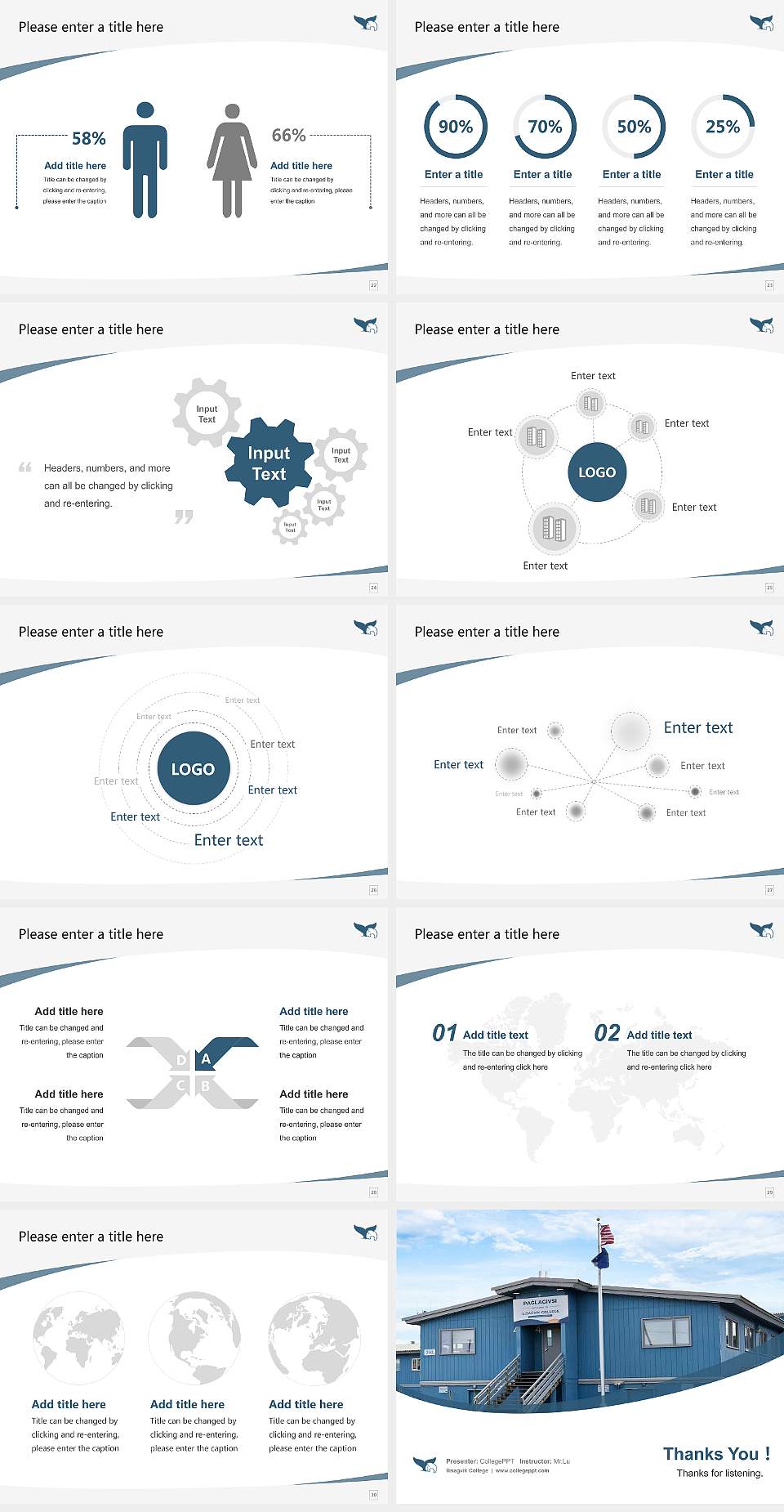 Ilisagvik College Course/Courseware Creation PPT Template4:3 ratio PPT effect preview image4