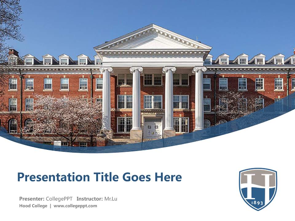 Hood College Course/Courseware Creation PPT Template4:3 ratio PPT effect preview image5