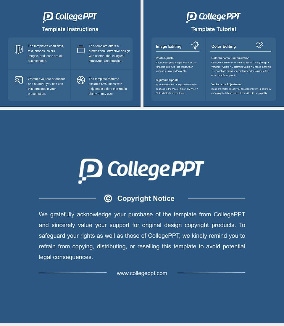 Hood College Course/Courseware Creation PPT Template4:3 ratio PPT effect preview image5
