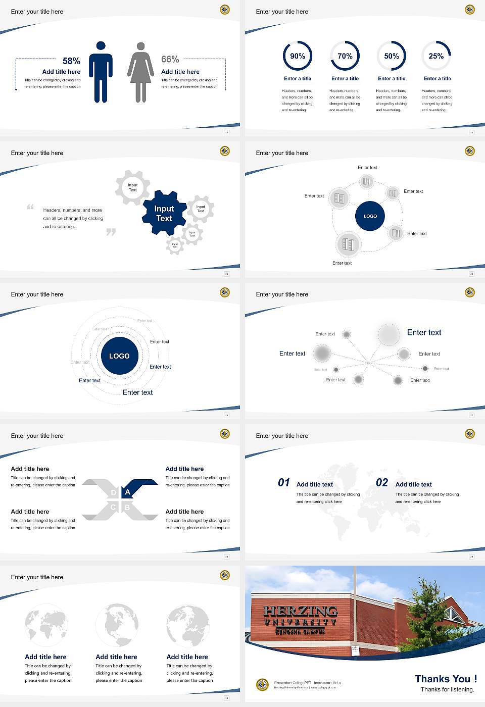 Herzing University-Kenosha Course/Courseware Creation PPT Template16:9 ratio PPT effect preview image4