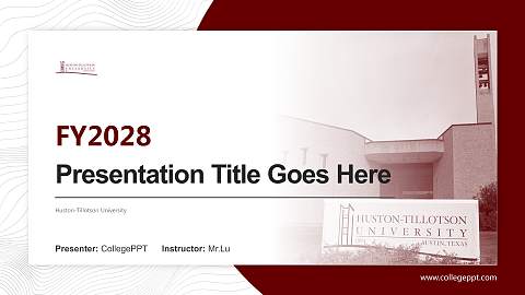 Huston-Tillotson University Academic Presentation/Research Findings Report PPT Template