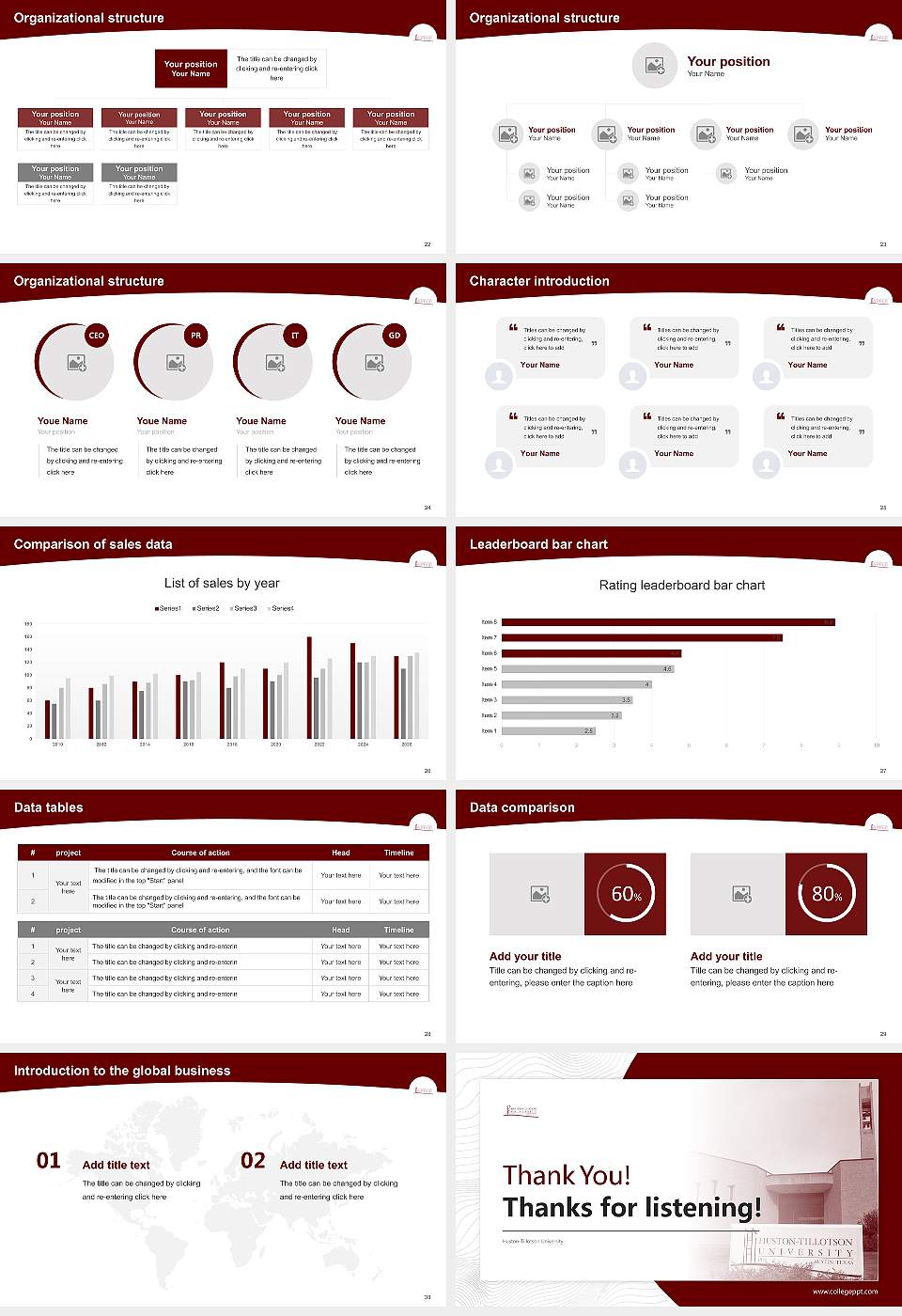 Huston-Tillotson University Academic Presentation/Research Findings Report PPT Template16:9 ratio PPT effect preview image4