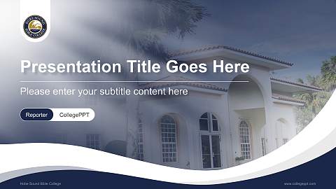 Hobe Sound Bible College Lecture Sharing and Networking Event PPT Template