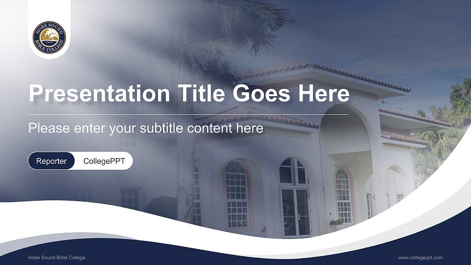 Hobe Sound Bible College Lecture Sharing and Networking Event PPT Template16:9 ratio PPT effect preview image