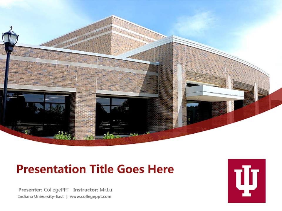Indiana University-East Course/Courseware Creation PPT Template4:3 ratio PPT effect preview image5