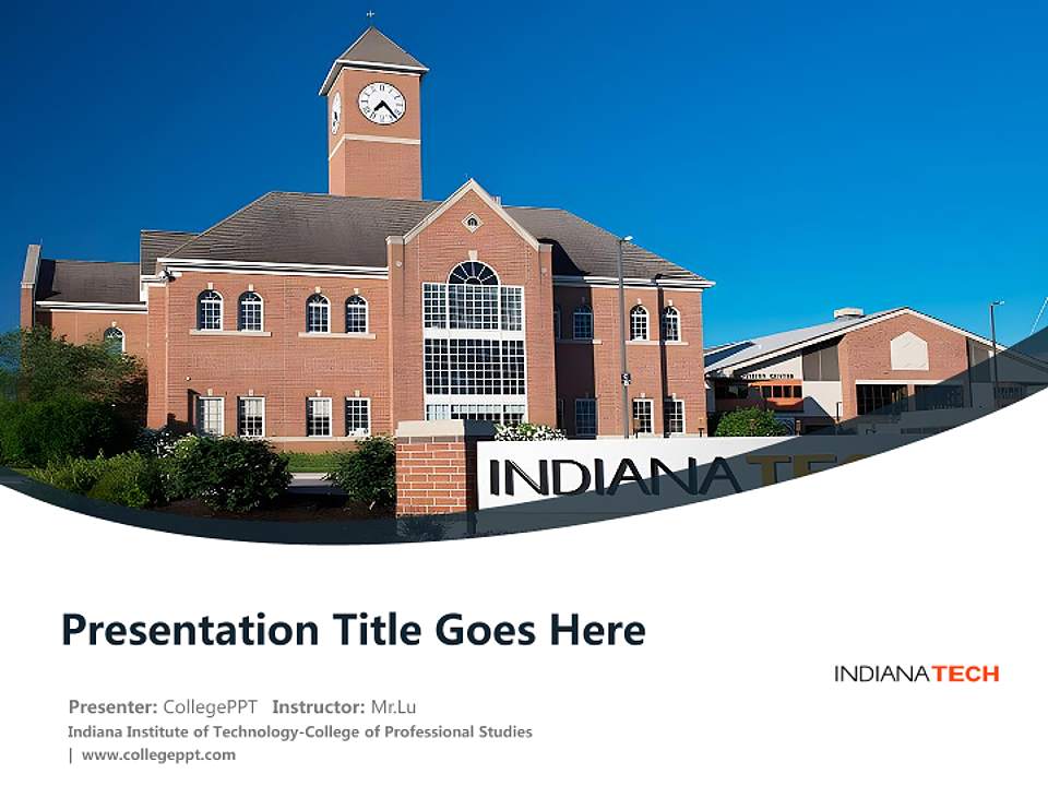 Indiana Institute of Technology-College of Professional Studies Course/Courseware Creation PPT Template4:3 ratio PPT effect preview image5