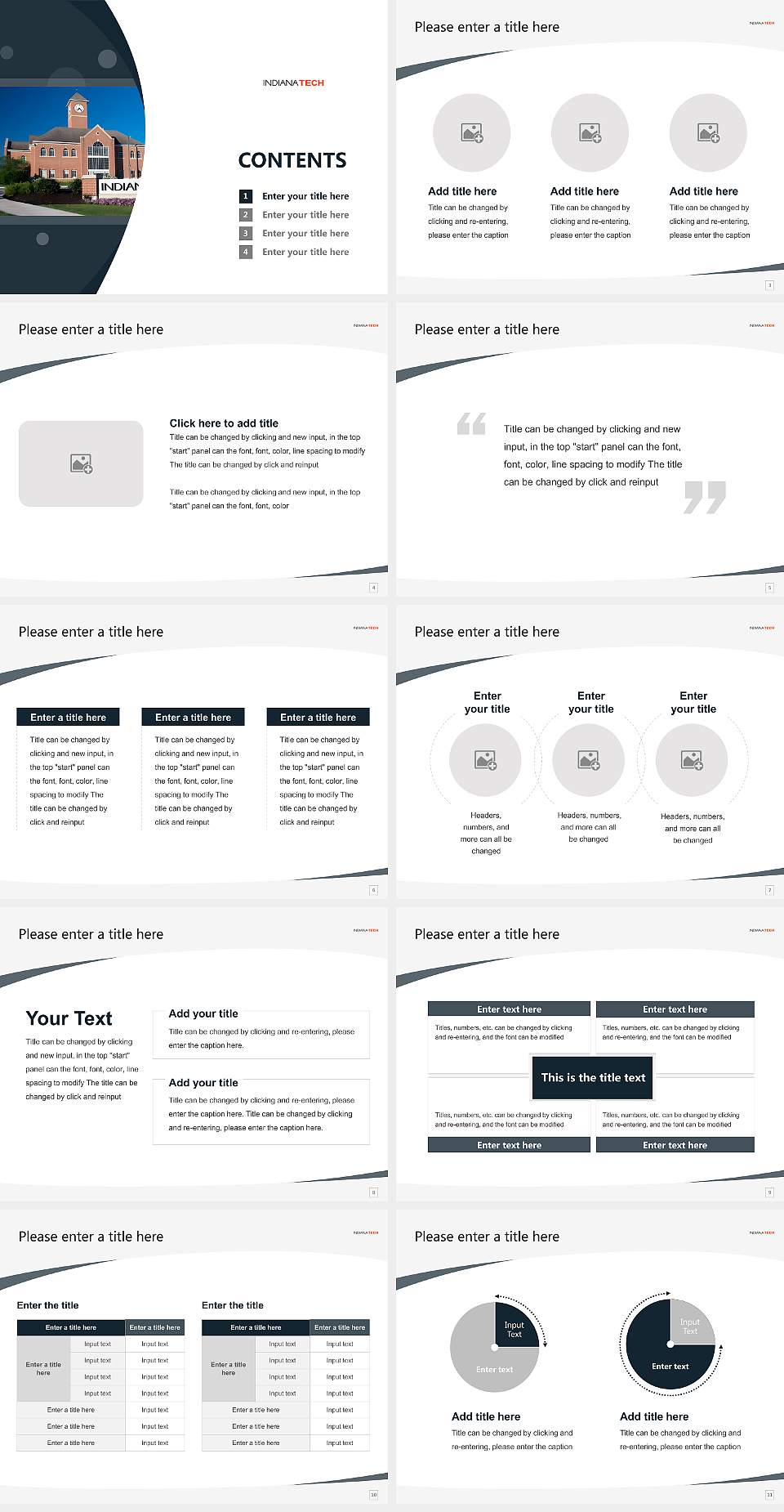 Indiana Institute of Technology-College of Professional Studies Course/Courseware Creation PPT Template4:3 ratio PPT effect preview image2