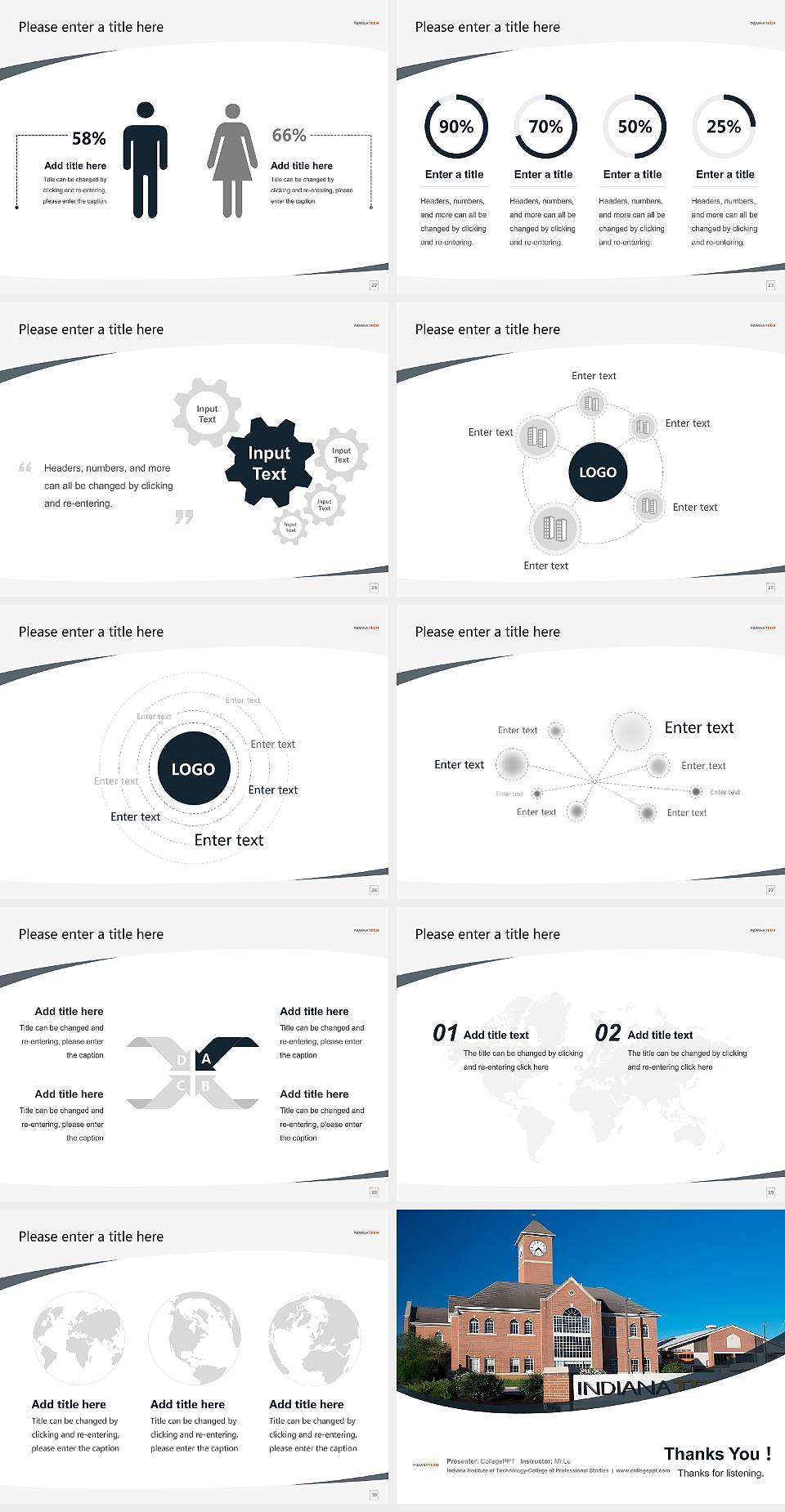 Indiana Institute of Technology-College of Professional Studies Course/Courseware Creation PPT Template4:3 ratio PPT effect preview image4