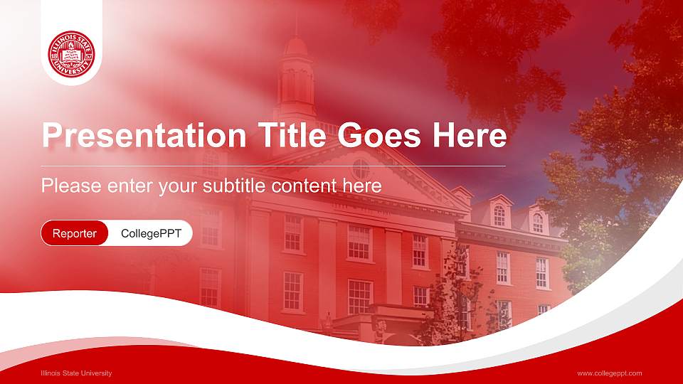 Illinois State University Lecture Sharing and Networking Event PPT Template16:9 ratio PPT effect preview image