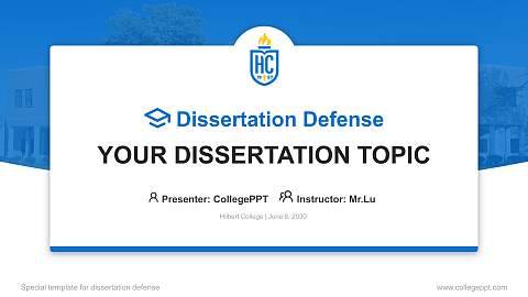 Hilbert College Graduation Thesis Defense PPT Template