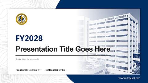 Herzing University-Minneapolis Academic Presentation/Research Findings Report PPT Template
