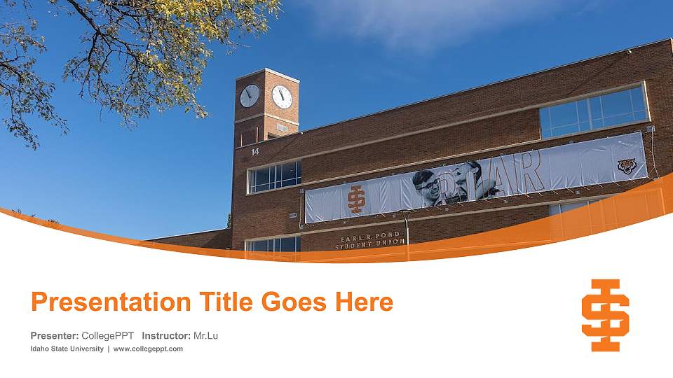 Idaho State University Course/Courseware Creation PPT Template16:9 ratio PPT effect preview image1
