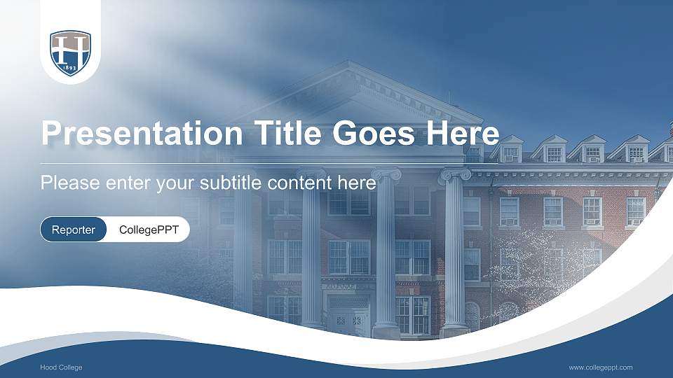 Hood College Lecture Sharing and Networking Event PPT Template16:9 ratio PPT effect preview image