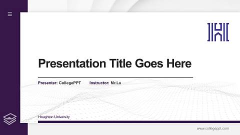 Houghton University Thesis Proposal/Graduation Defense PPT Template