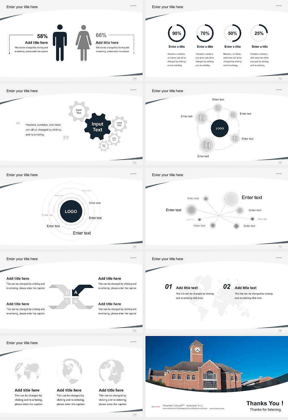 Indiana Institute of Technology-College of Professional Studies Course/Courseware Creation PPT Template16:9 ratio PPT effect preview image4