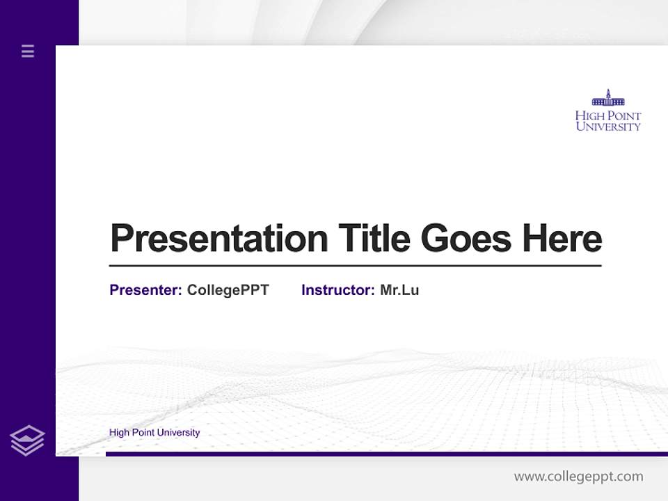 High Point University Thesis Proposal/Graduation Defense PPT Template4:3 ratio PPT effect preview image5