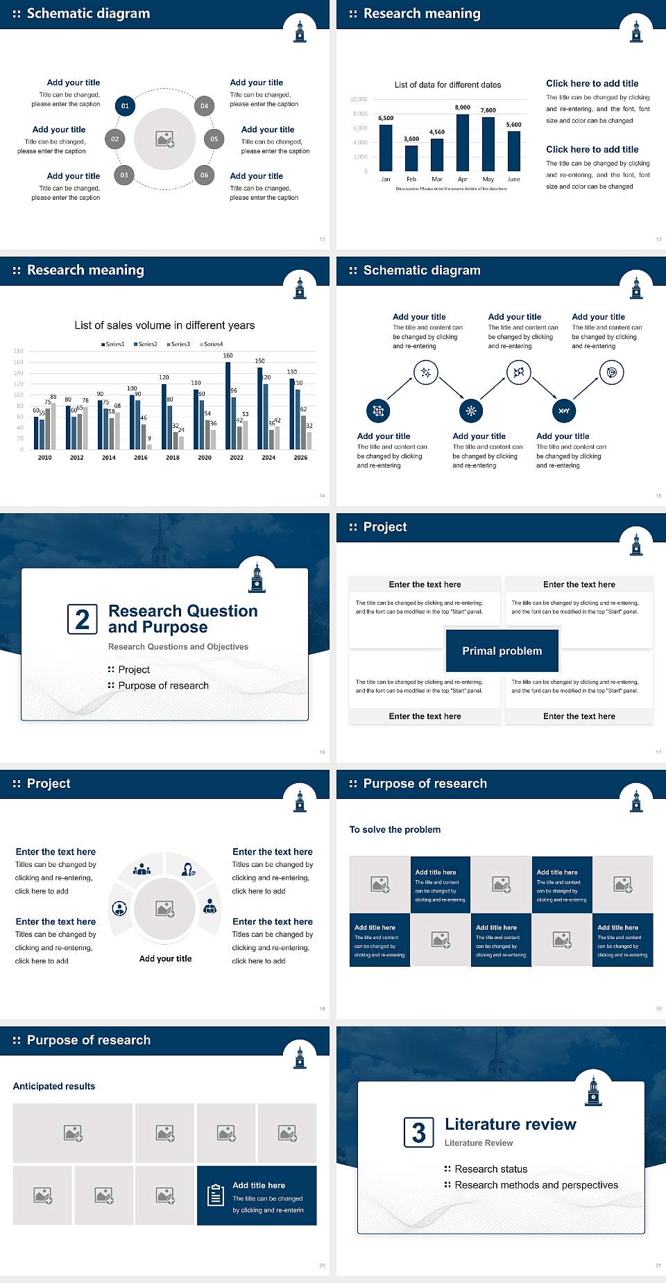 Howard University Graduation Thesis Defense PPT Template4:3 ratio PPT effect preview image3