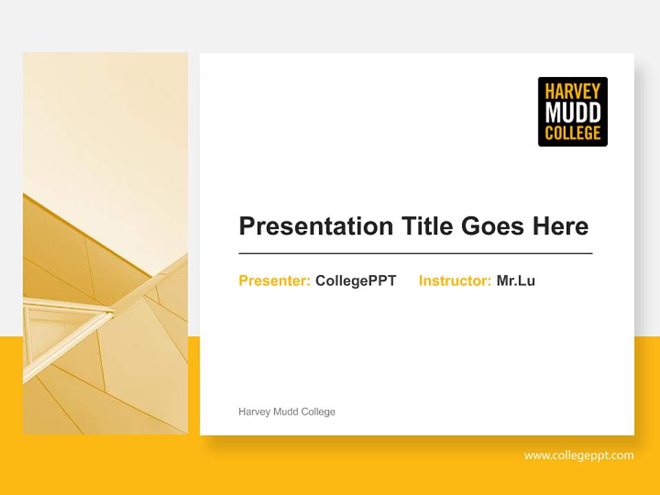 Harvey Mudd College General Purpose PPT Template4:3 ratio PPT effect preview image6