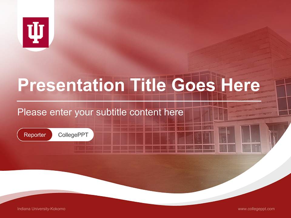 Indiana University-Kokomo Lecture Sharing and Networking Event PPT Template4:3 ratio PPT effect preview image4