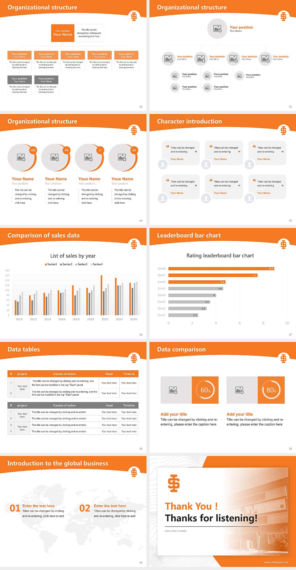 Idaho State University Academic Presentation/Research Findings Report PPT Template4:3 ratio PPT effect preview image4