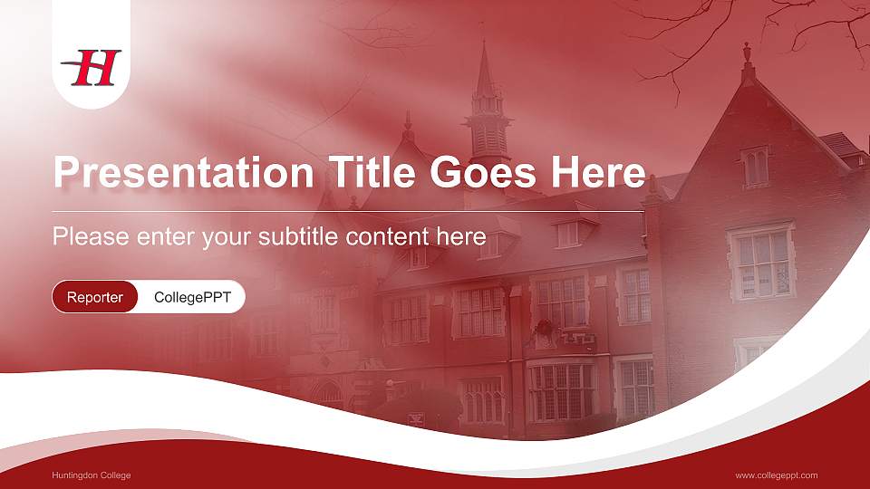 Huntingdon College Lecture Sharing and Networking Event PPT Template16:9 ratio PPT effect preview image