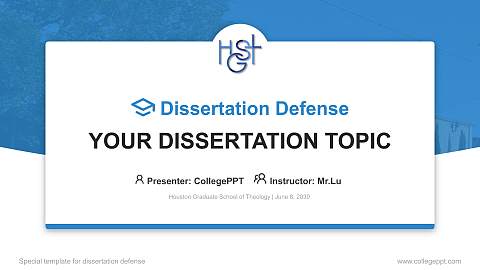 Houston Graduate School of Theology Graduation Thesis Defense PPT Template