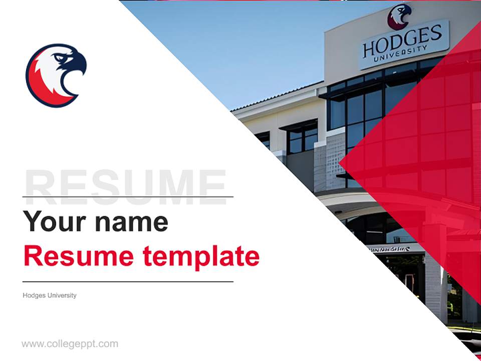 Hodges University Resume PPT Template4:3 ratio PPT effect preview image5
