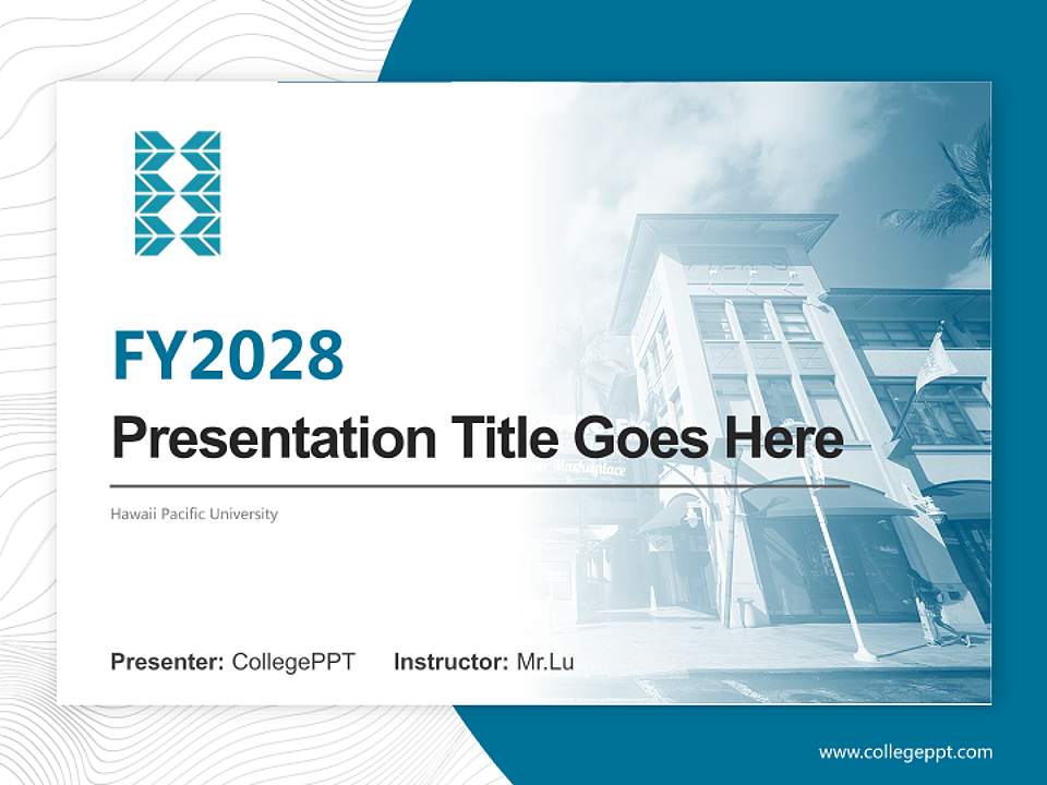 Hawaii Pacific University Academic Presentation/Research Findings Report PPT Template4:3 ratio PPT effect preview image5