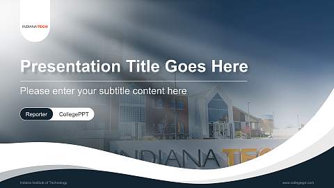 Indiana Institute of Technology Lecture Sharing and Networking Event PPT Template