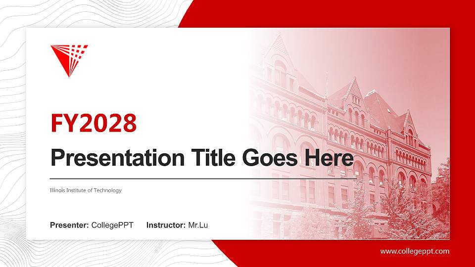 Illinois Institute of Technology Academic Presentation/Research Findings Report PPT Template16:9 ratio PPT effect preview image