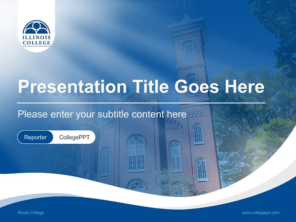 Illinois College Lecture Sharing and Networking Event PPT Template4:3 ratio PPT effect preview image4