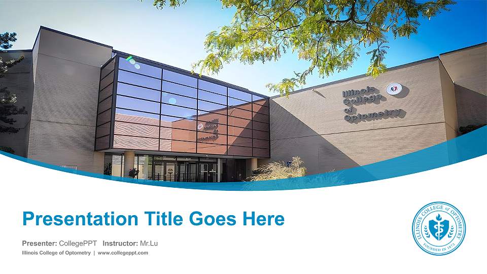 Illinois College of Optometry Course/Courseware Creation PPT Template16:9 ratio PPT effect preview image