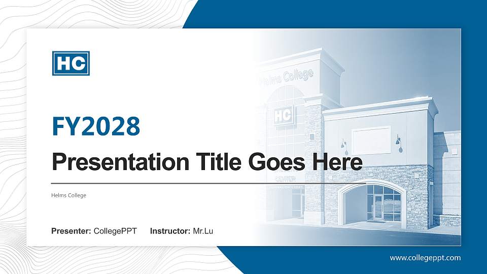 Helms College Academic Presentation/Research Findings Report PPT Template16:9 ratio PPT effect preview image