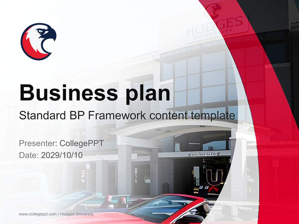 Hodges University Competition/Entrepreneurship Contest PPT Template4:3 ratio PPT effect preview image9