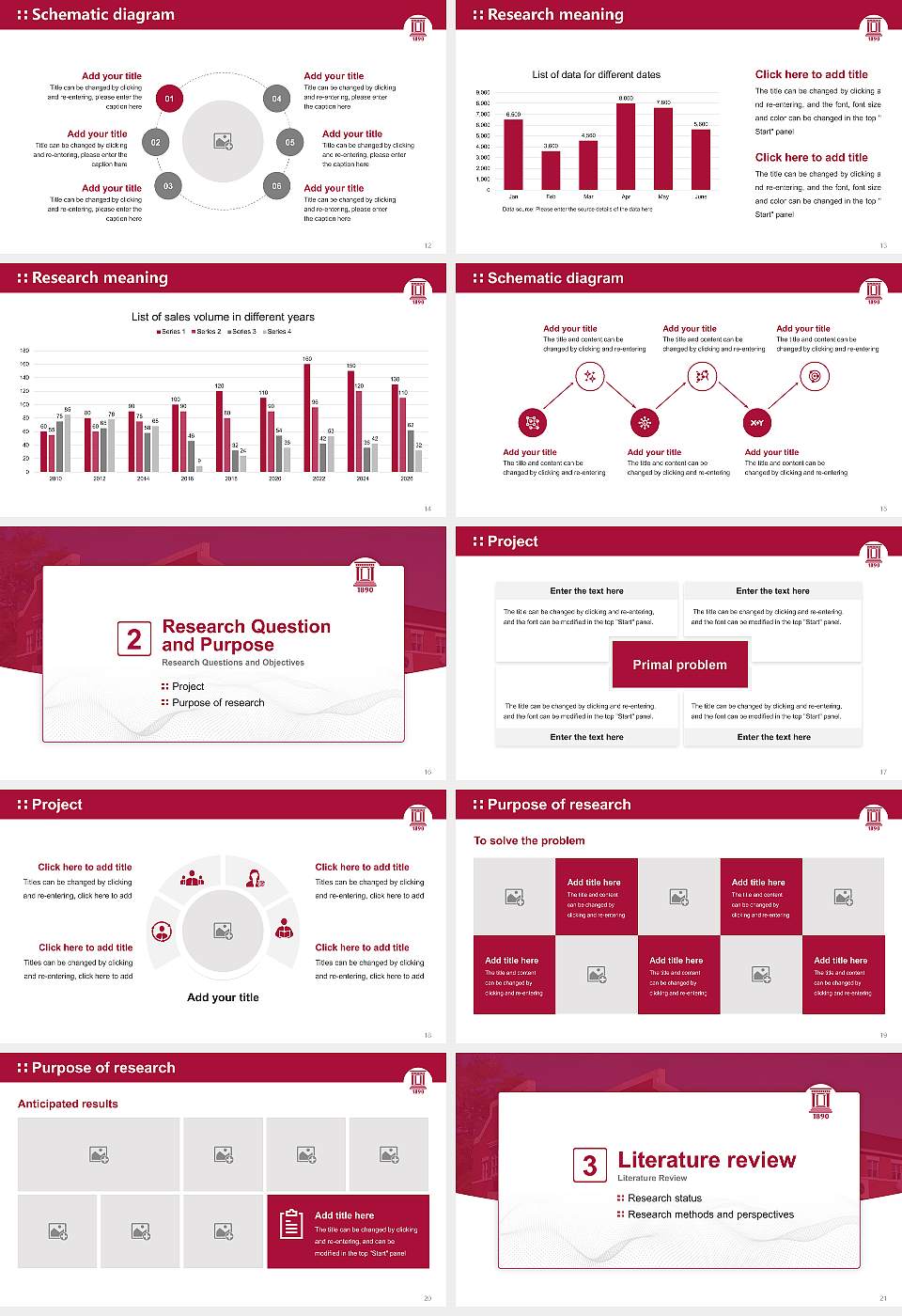 Henderson State University Graduation Thesis Defense PPT Template16:9 ratio PPT effect preview image3