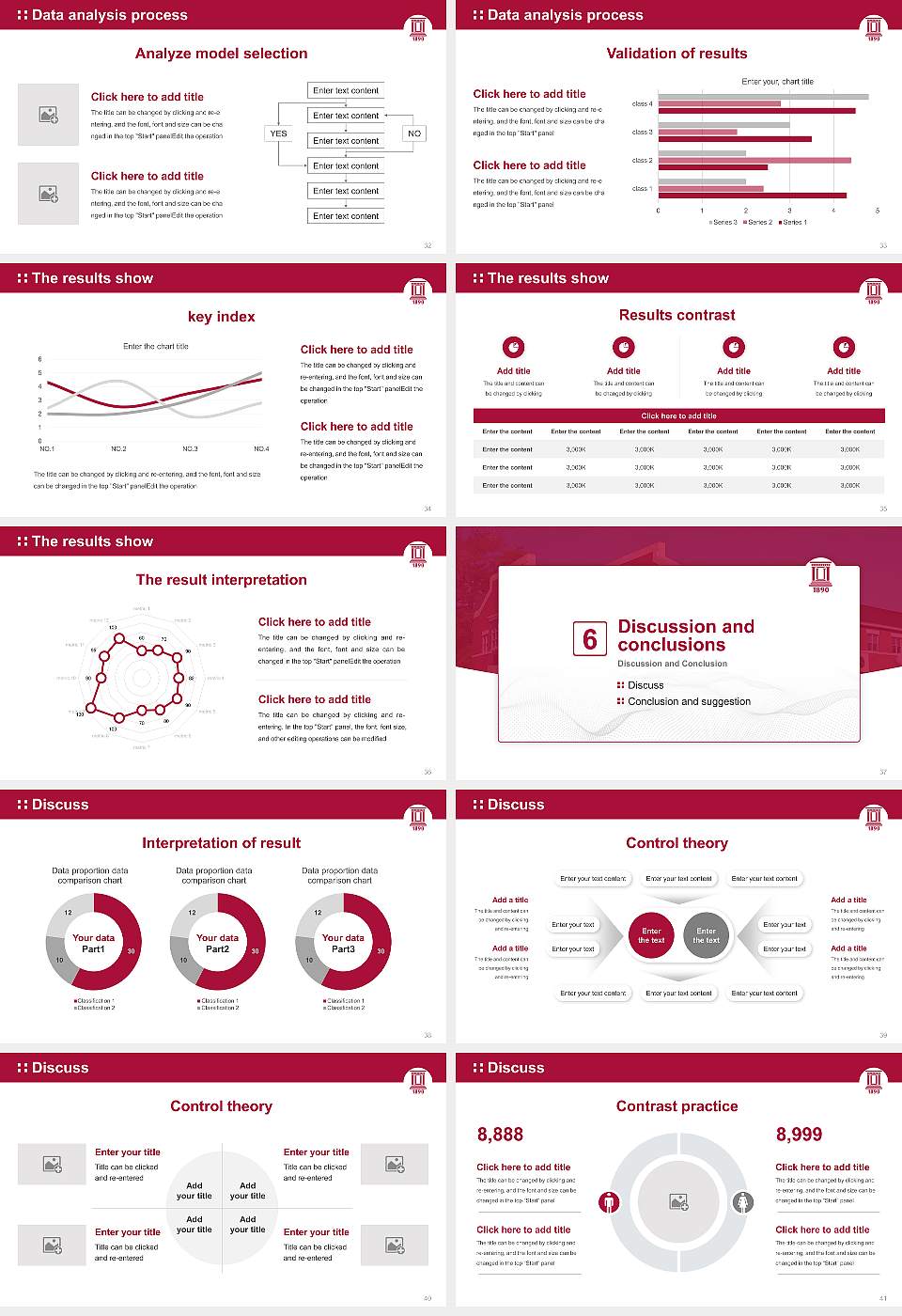 Henderson State University Graduation Thesis Defense PPT Template16:9 ratio PPT effect preview image5