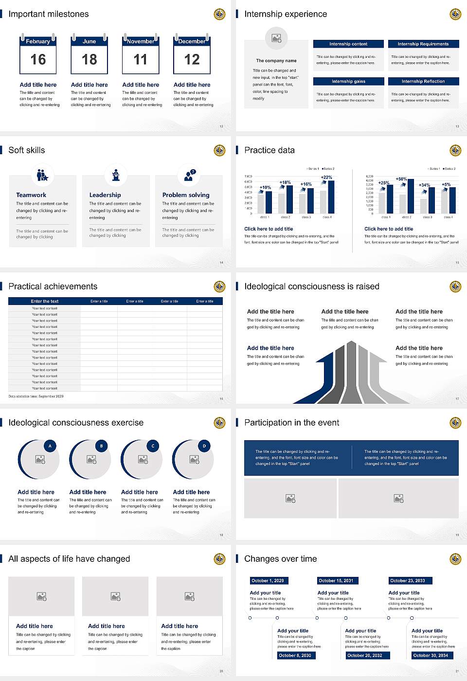 Herzing University-Orlando National Scholarship Defense PPT Template16:9 ratio PPT effect preview image3