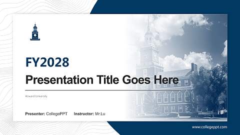 Howard University Academic Presentation/Research Findings Report PPT Template