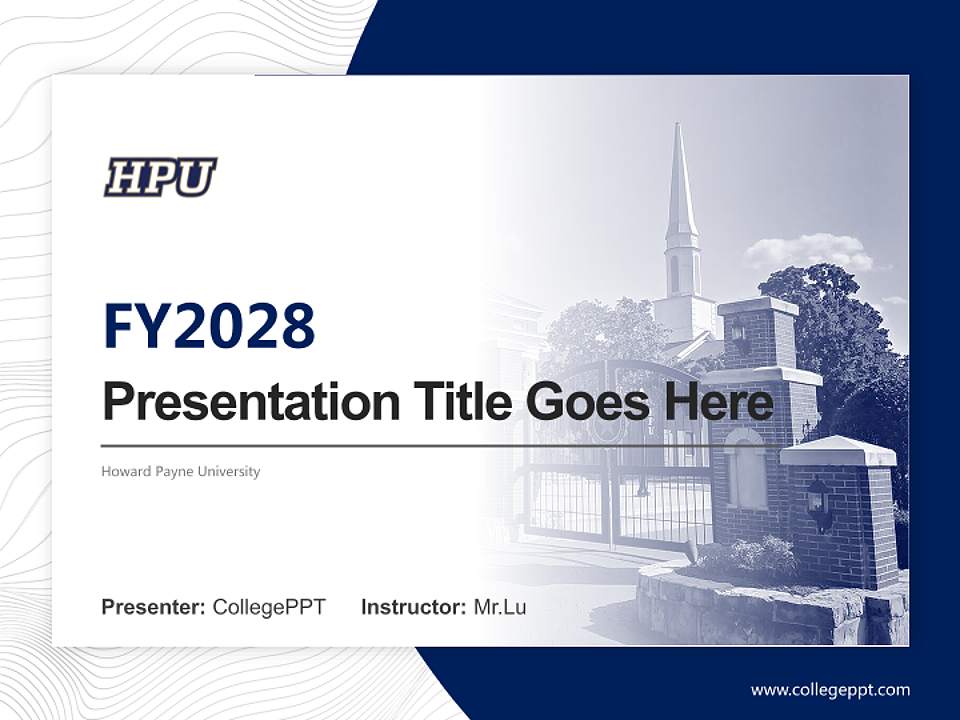 Howard Payne University Academic Presentation/Research Findings Report PPT Template4:3 ratio PPT effect preview image5