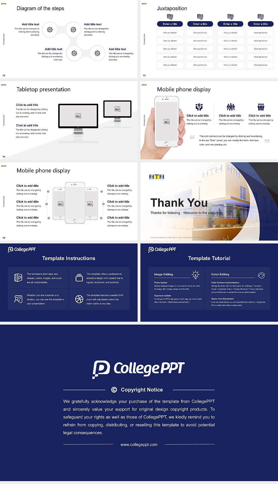 High Tech High Graduate School of Education Competition/Entrepreneurship Contest PPT Template16:9 ratio PPT effect preview image9