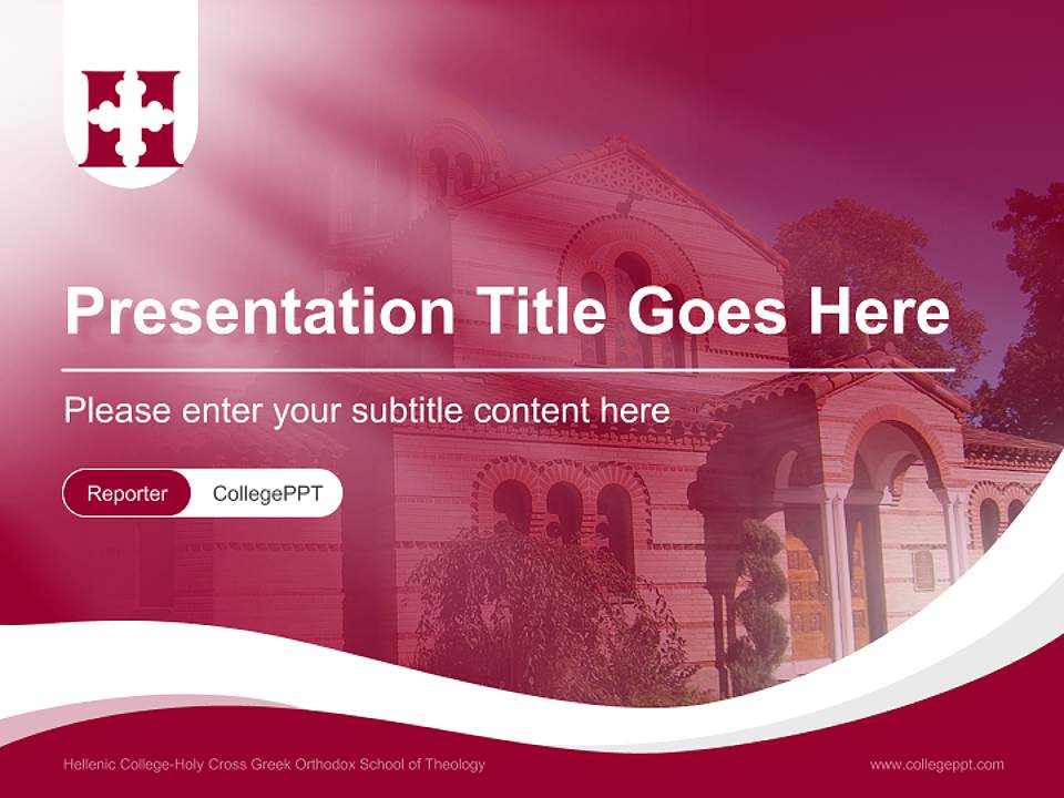 Hellenic College-Holy Cross Greek Orthodox School of Theology Lecture Sharing and Networking Event PPT Template4:3 ratio PPT effect preview image4