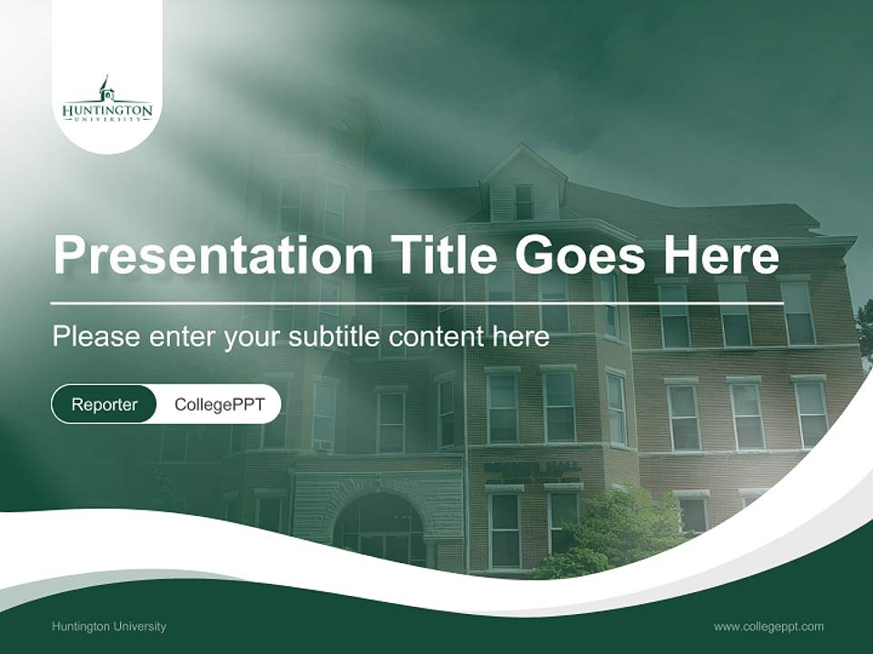 Huntington University Lecture Sharing and Networking Event PPT Template4:3 ratio PPT effect preview image4