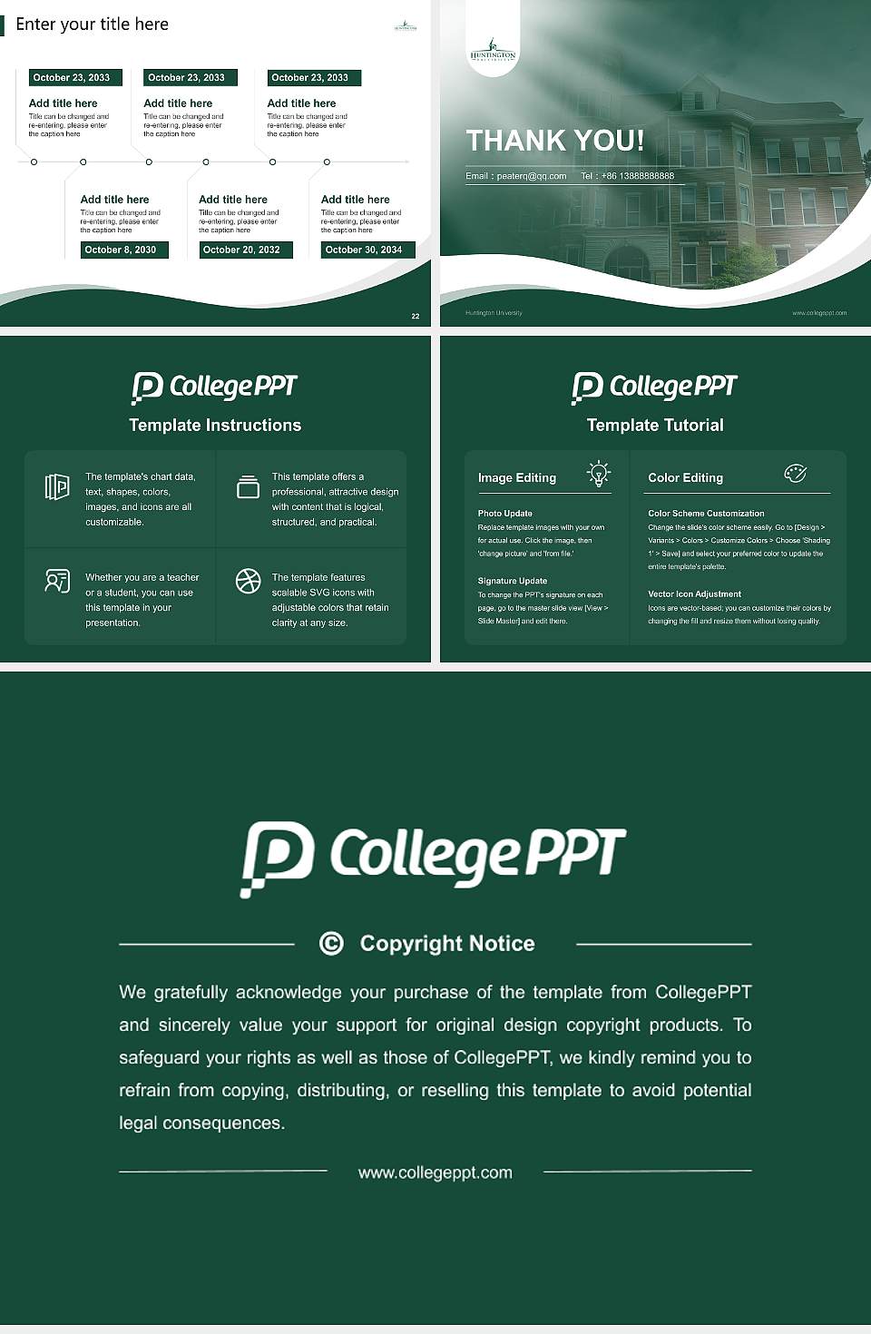 Huntington University Lecture Sharing and Networking Event PPT Template4:3 ratio PPT effect preview image4